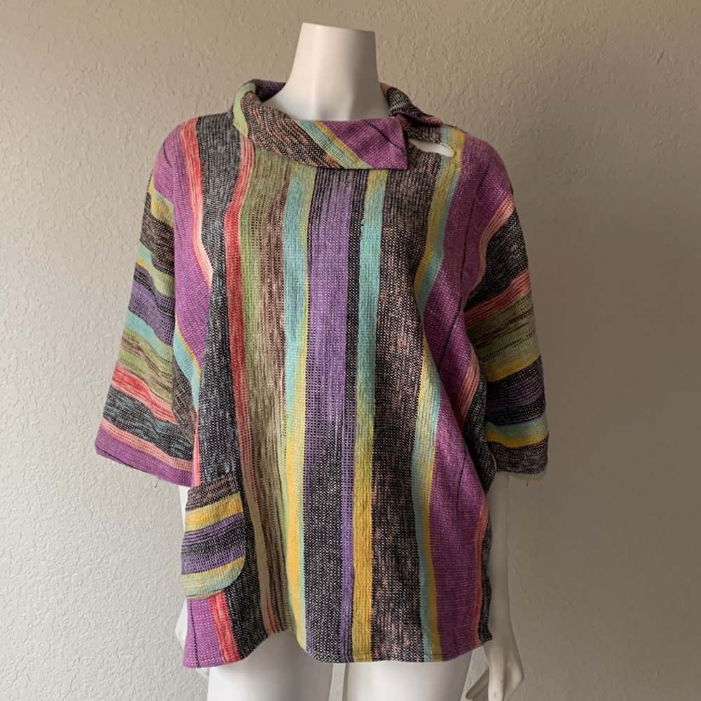 Yasuko Kurisaka Lagenlook Hand Woven Top
